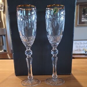 Waterford Crystal Cherished Moments Limited Edition Champagne Flutes (2) 2000